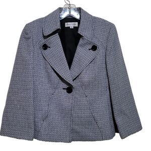 Evan-Picone Black and White  Blazer Jacket Sz 6